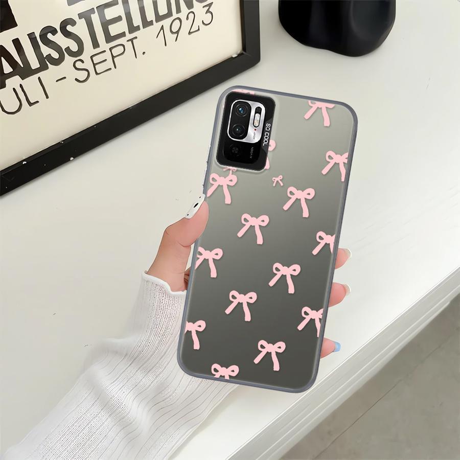 

Case for Xiaomi Poco X3 Pro C51 C61 C50 X3 NFC Phone Cover Fashionable Red Pink Bow Poco X3 NFC