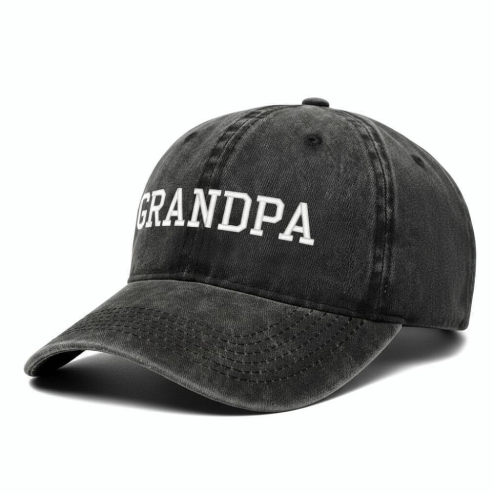 Fashion Washed Cotton GRANDPA GRANDMA Caps Vintage Breathable Grandparents Baseball Hats Adjustable Dad Hat Gifts