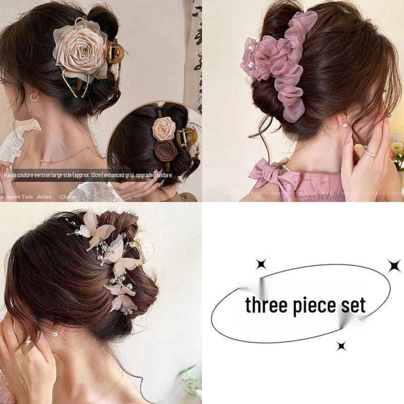 Elegancki Duży Plisowany Klips do Włosów: Szykowny klips rekinowy 2025 dla wyrafinowanego wyglądu