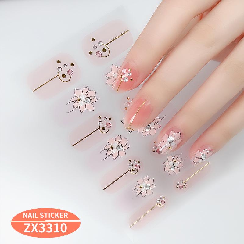 ZX 3D Gel Nail Polish Stickers: Easy-to-Use, Safe, and Healthy Imitation Diamond Adhesive for Stunning Nail Art.