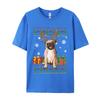 Boy Prevalent Europe Tops Shirts Cotton T Shirts Preppy Style Funny Pug Christmas Ugly Dog Xmas Tshirt Designer T Shirt Men