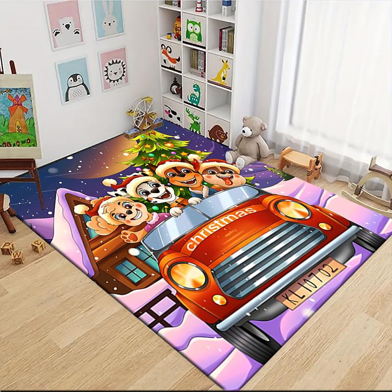 1Pc Paw Patrol Heroes Carpet Rug Soft Washable Antislip Home Living Room Sofa Mats Personalized Christmas Rug
