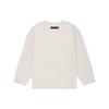 Fear of God Essentials 1977 Series SS22 Raw Edge Sweater With Flock Lettering Long Sleeve Men Sweater Wheat FOG-SS22-121