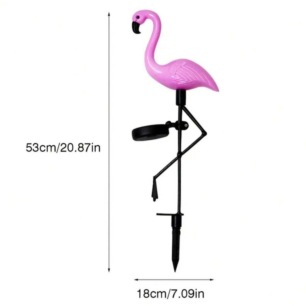 

1pc Solar Power Lawn Light Flamingo Shape Outdoor Garden Waterproof Landscape Lamp Best Gift For Home Yard Garden Decoration белый