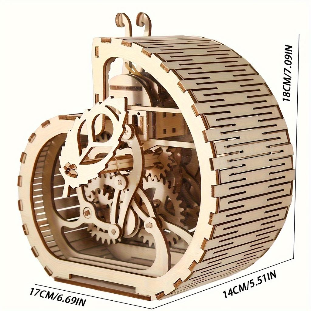 3D Wooden DIY Three-dimensional Snail Piggy Bank Puzzle Adult Unzipping Assembled Holiday Gift Decoration Model