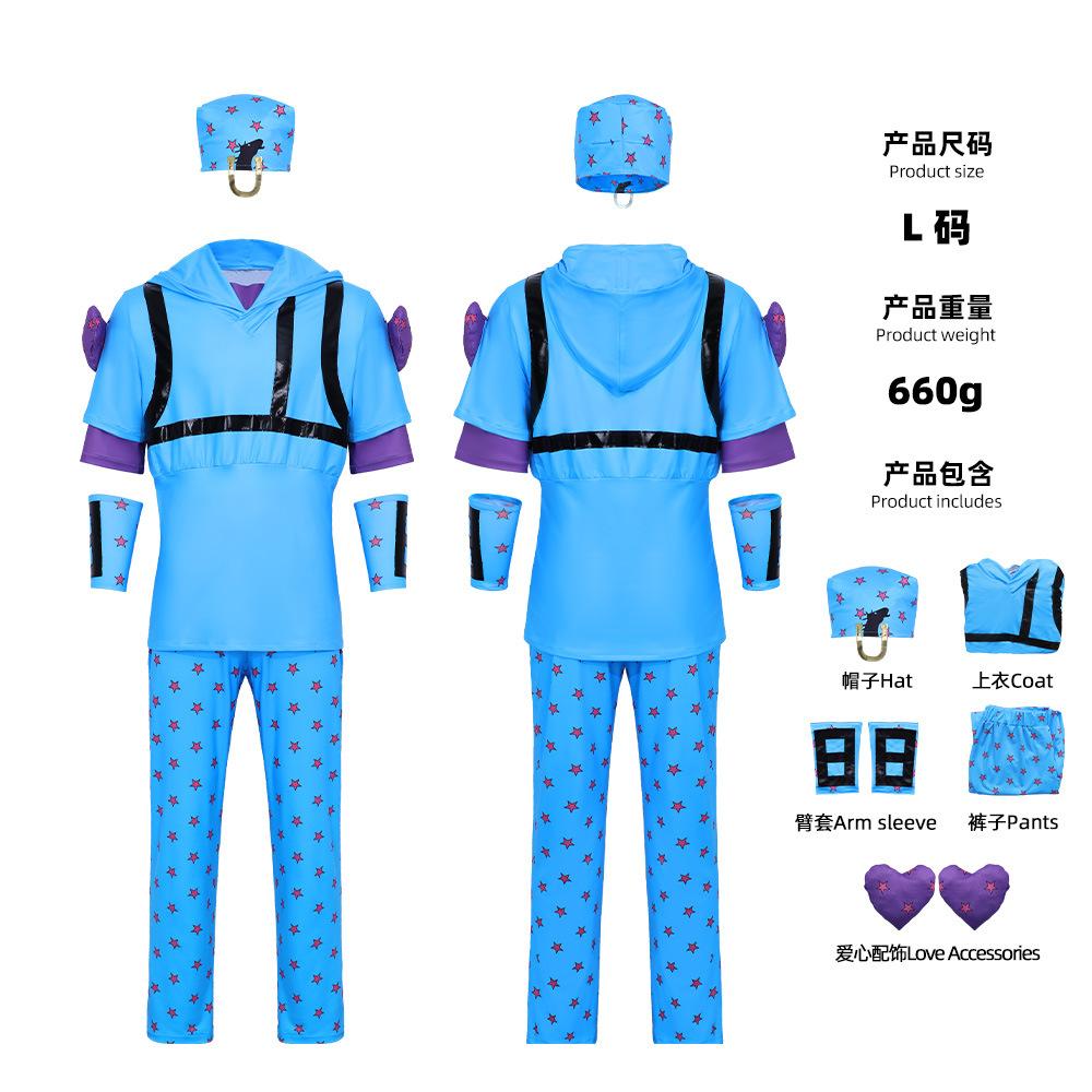 JOJO s Fantastic Adventure Yoro Costumes Jerozy Behring Full Comic-Con Cosplay Costumes S (adult)
