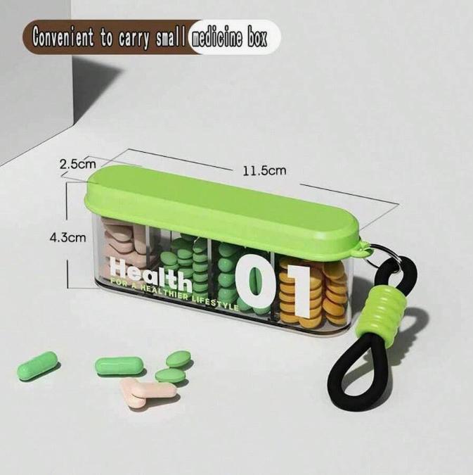 

1Pc Portable Medicine Box With Compartments For Seven Days A Week. Suitable For Traveling And Carrying With You.