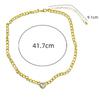 New INS Love Rhinestone Women's Bracelet, Fashionable Light Luxury Niche Heart-shaped Stacked Cuban Necklace