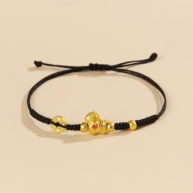 Chinese Style 2026 Horse Year Zodiac Bracelet For Women Men Lucky Hand-Woven Red Rope Bracelet New Year Jewelry Party Gift