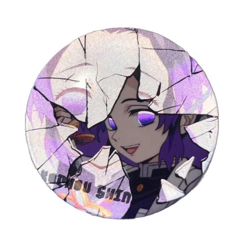 Demon Slayer Broken Badge Anime Pins Collection Hanging Accessory Merchandise Reflective Cool Cartoon Kimetsu No Yaiba