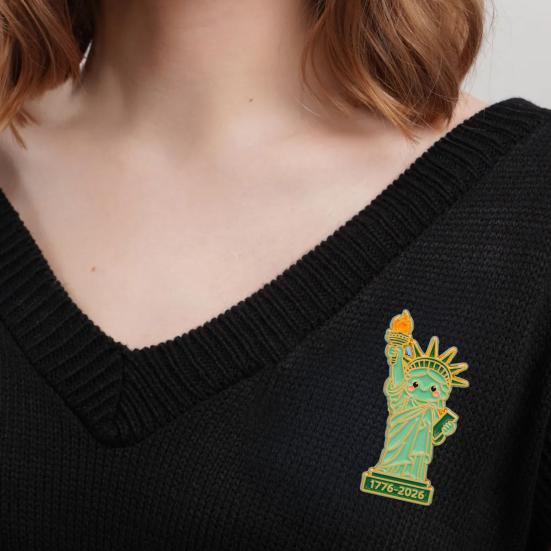 Decorative Brooch Cartoon Goddess Statue Design Zinc Alloy Brooch Pin Bag Sweater Suit Lapel Enamel Badge Outfit Accessory