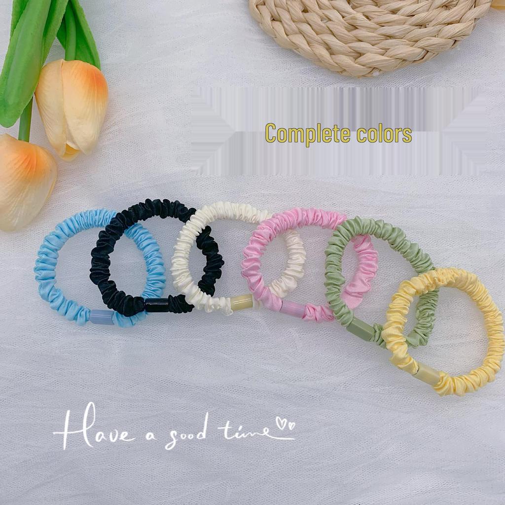 Cream High-Elastic DIY Hair Tie with Adhesive Accessories