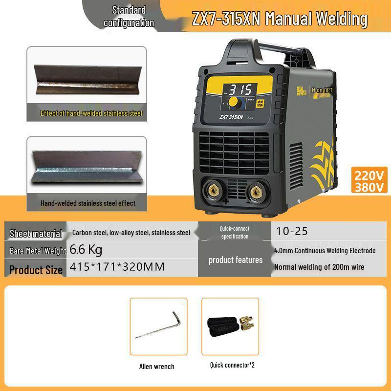 

315XN Smart Dual Voltage Household Welding Machine, 220V/380V Multifunction with Two-Purpose Capability