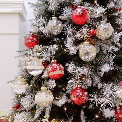 12 Teile/satz 10 cm Weihnachtsbaum Dekor Kugeln Party Hängen Ornament Perfekt für Zuhause Urlaub Hochzeit Weihnachten Dekorationen Gold Rot