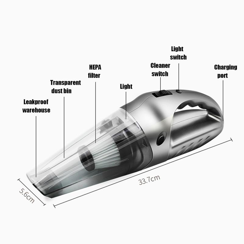 Car Vacuum Cleaner DC 12V 120W Portable Super Suction Dirt Wet Dry Vehicle Handheld Home Office