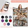 1pc Customized Blanket Your Design Logo Family Photo Print Warm Smooth Blanket Custom for Lover Dad Mom for Winter New Year Gift