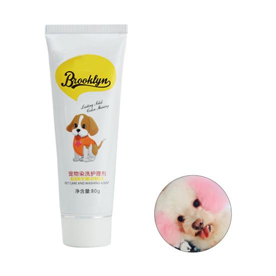 80g Semi Permanent Pet Dye Cream High Pigmented Colorful Dog Hair Bright Coloring Dyestuff Pigment Supplies for Home