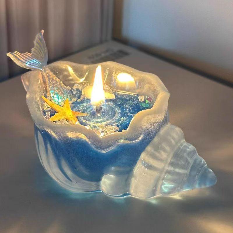 Transparent Conch Scented Candle Star Sea Bedroom High-end Home Ornament