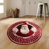 16inches Christmas 3D Rugs Round Rugs Non-Slip Xmas Optical Illusion Rug Carpet Soft Mat