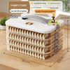 3-Pack 4-Layer Refrigerator Dumpling & Wonton Storage Boxes