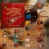 2D Platt Akryl Rock Runt Gitarren Juladventskalender 2025 Figurin Saker För DIY Julkalender Gitarister