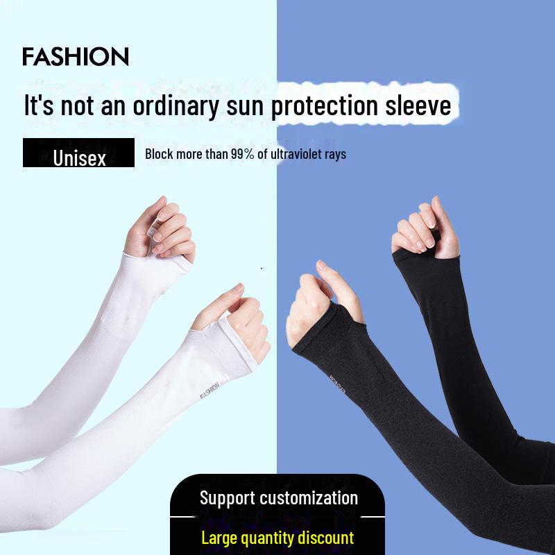 Eisseiden-Sonnenschutz-Armstulpen zum Autofahren – Dünn, UV-Schutz, Unisex-Design für den Sommer