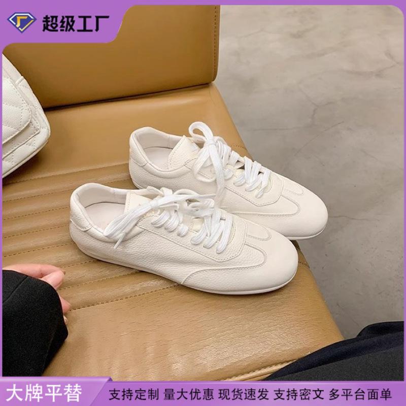 Yuanlitong Women's Shoes 2025 Summer New Fashion Sports Shoes Summer Women's Light and Breathable White Shoes Lace-up Casual Shoes