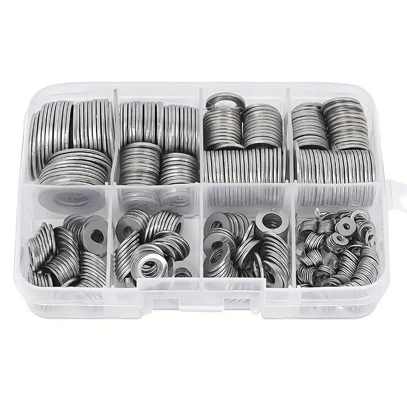 

180-Piece Polished Stainless Steel Washer Set, M2-M10