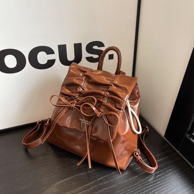 

Рюкзак с изысканной дугой для женщин, маленькая повседневная сумка, оригинальная студенческая сумка, модная новая