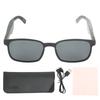 Smart Glasses X 13 Open-Ear-Stil Smart Glasses Musik hören Anrufe Bluetooth 5.0 Audio-Brille Schwarz