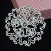 European & American Bridal Fashion Silver-Plated Rhinestone Brooch Bouquet B848