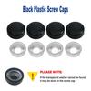 Aootf Anti Theft License Plate Screws- Black Bolts For Locking Car Tag, Frame And Cover, Mounting Hardware Kit For Front/Rear, M6 Stainless Steel