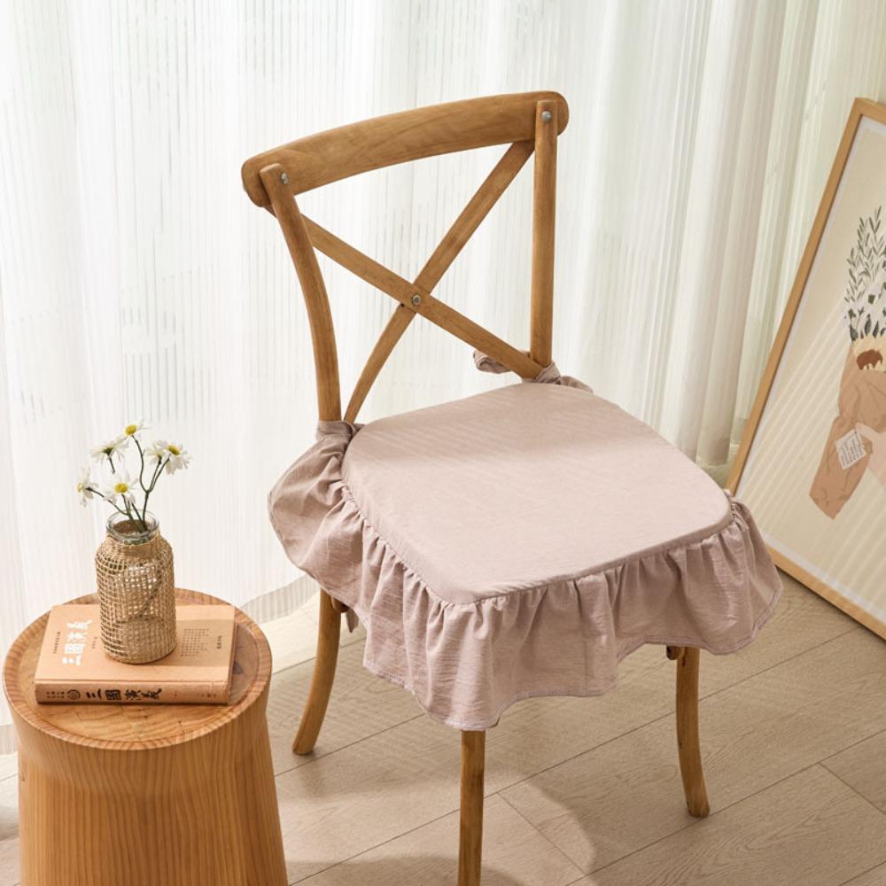 

Detachable Cotton Cover Dining Chair Pad American Country Style Seat Cushion Dinning Room Style H