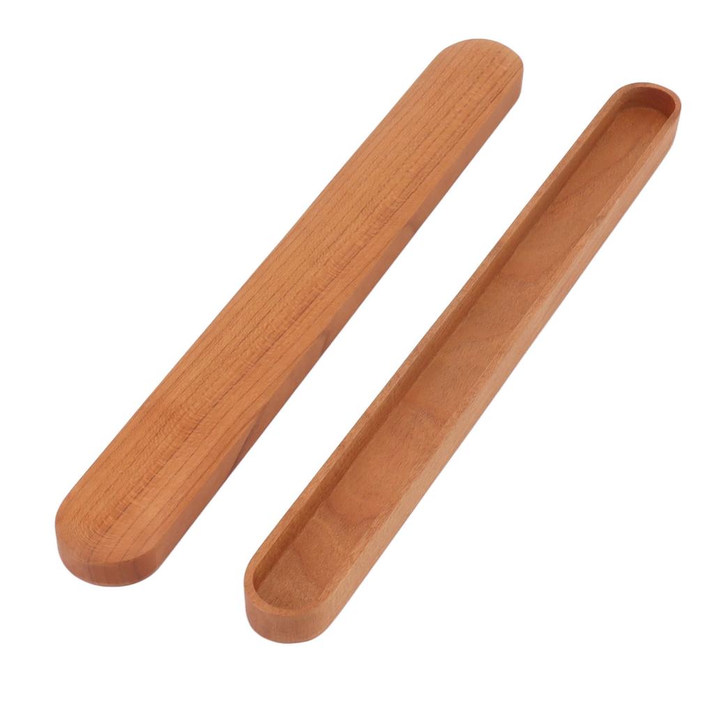 Portable Wooden Chopsticks Box Reusable Japanese Style Detachable Chopsticks Case Peach Wood for Home Outdoor Travel