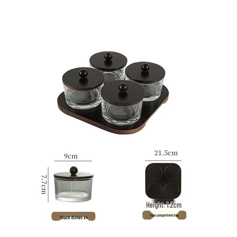 Japanese Style Divided Glass Serving Dish Set