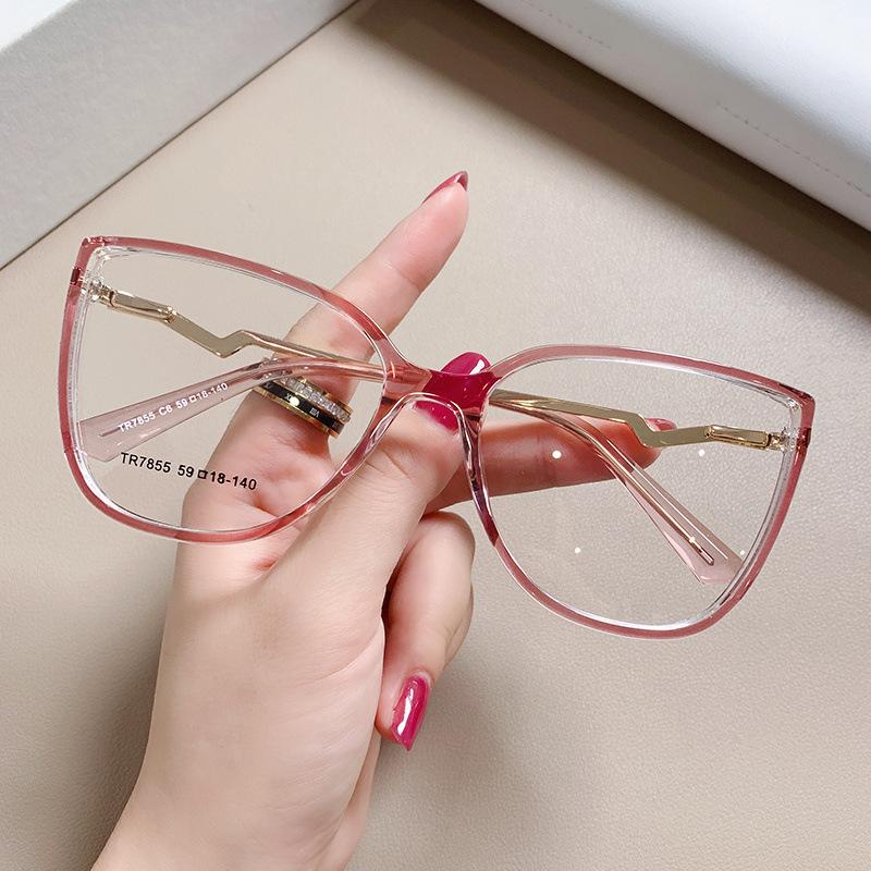New Fashion Cat Eye Eyeglasses For Women Myopia Anti Blue Light Optical Glasses Minus 2 3 Distance