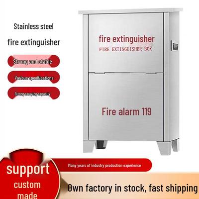 Floor-Standing 304 Stainless Steel Fire Extinguisher Storage Box