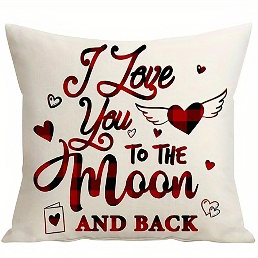 Home Decor Love-Themed Digital Print Pillow Covers Pattern Cushion Cover Suitable For Sofa Bedroom Car Pillow Cover
