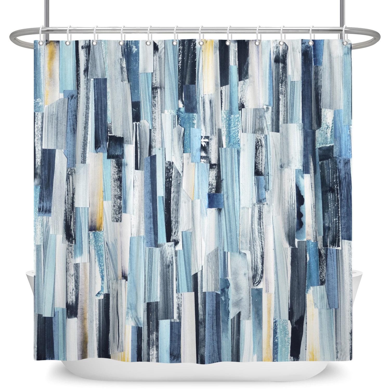 

Abstract Rustic Wood Pattern Shower Curtains Home Bathroom Decoration Waterproof Bath Curtain Bathtub Hanging Privacy Partition W60H190(CM)-1 Pcs