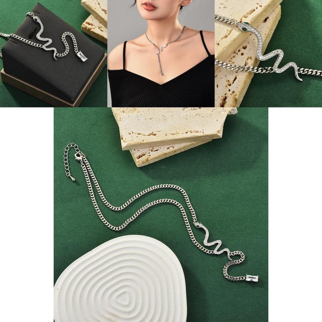 Trendy Snake Bone Necklace For Women Eye-catching Handmade Accessory For Autumn