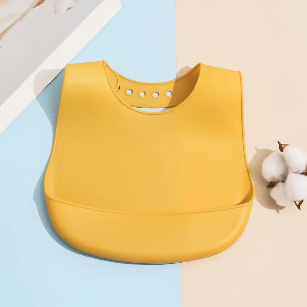 Children's Silicone Bib Saliva Pocket Baby Clothes Silicone Rice Pocket Eating Baby Bib Waterproof Bib Saliva Towel