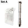 Mini Micro Steel Hand Drill With 10Pcs Drill Bits Precision Hand Drill Tools For DIY Jewelry Making