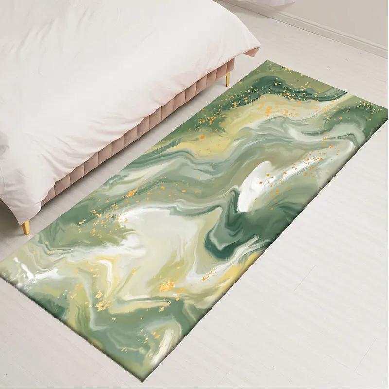 Abstract Colour Marble Pattern Kitchen Mat Living Room Carpet Anti-slip Bedroom Lounge Rug Dining Room Area Rug Floor Mat