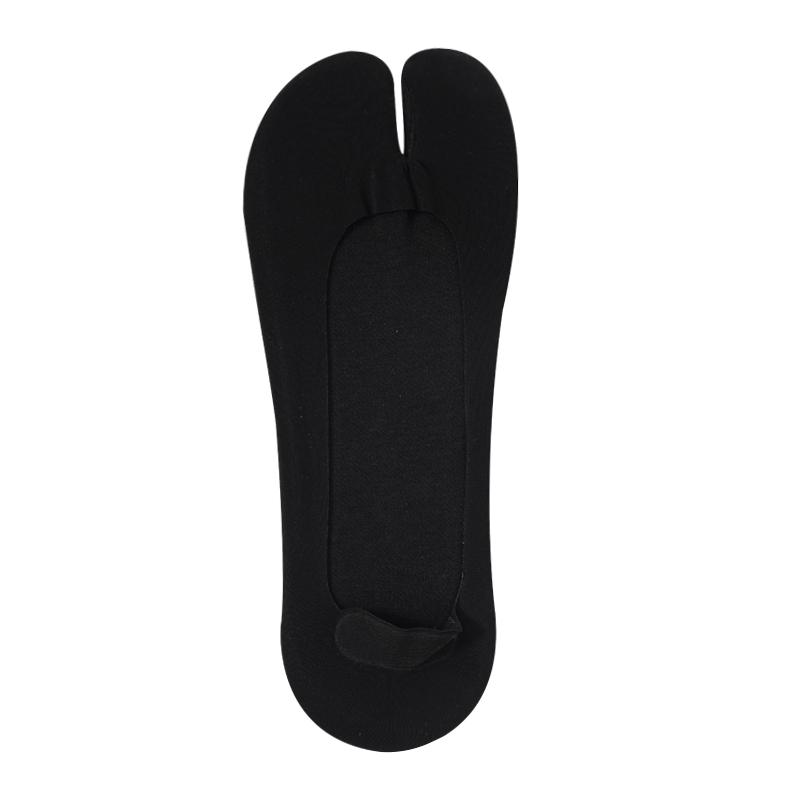 1/3 Pairs Women's Toe Splitting Invisible Boat Socks Ice Silk Non-Slip Low Cut Thin Breathable Sweat Absorbing Socks