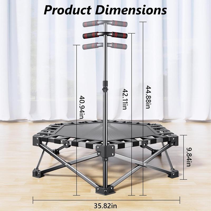 

Adult Trampolines Easy To Store Folding Trampoline Household Indoor Trampoline Foldable Jumping Trampoline чёрный