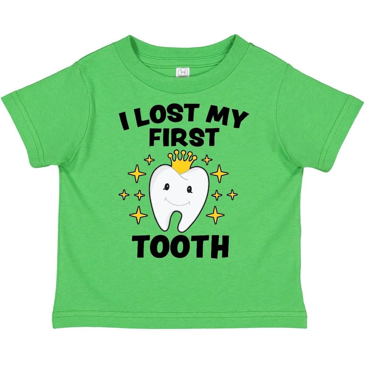 Inktastic I Lost My First Tooth With Cute Tooth And Sparkles Toddler T-Shirt Kid 160