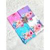 Soft Chinon silk saree floral digital print with beautiful handwork and hand work with cut-work  border
