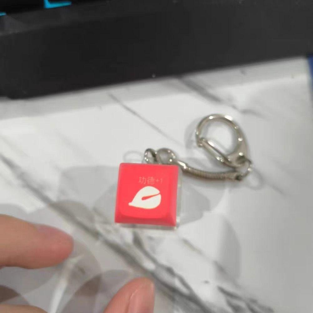 ABS Button Decompression Keychain LED Keyboard Button Decompression Toys  Children Adult