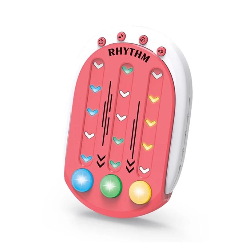 Music Rhythm Puzzle Game Electronic Machine Montessori Pockets Travel Toy Light Up Educationa Sensory Fast Push Table Game