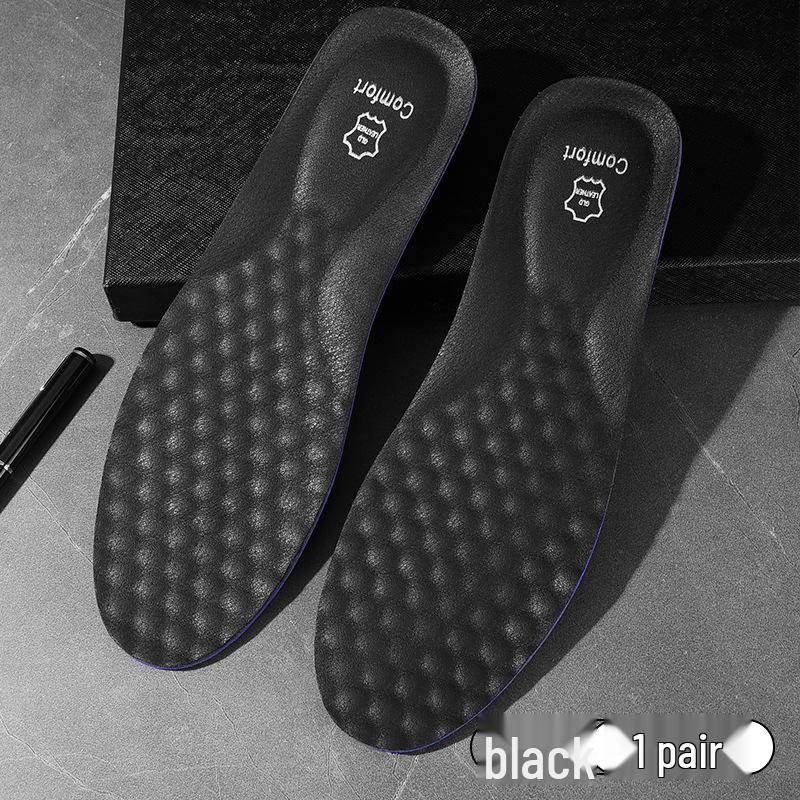 Férfi valódi marhabőr párnázott sporttalpbetétek - Légáteresztő, izzadságelnyelő, antibakteriális és kényelmes.